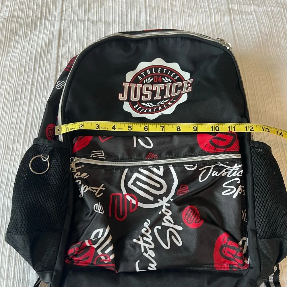 2/$30 Justice Sporty School Black and Red Backpack